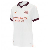 Camisa de time de futebol Manchester City Erling Haaland #9 Replicas 2º Equipamento Feminina 2023-24 Manga Curta